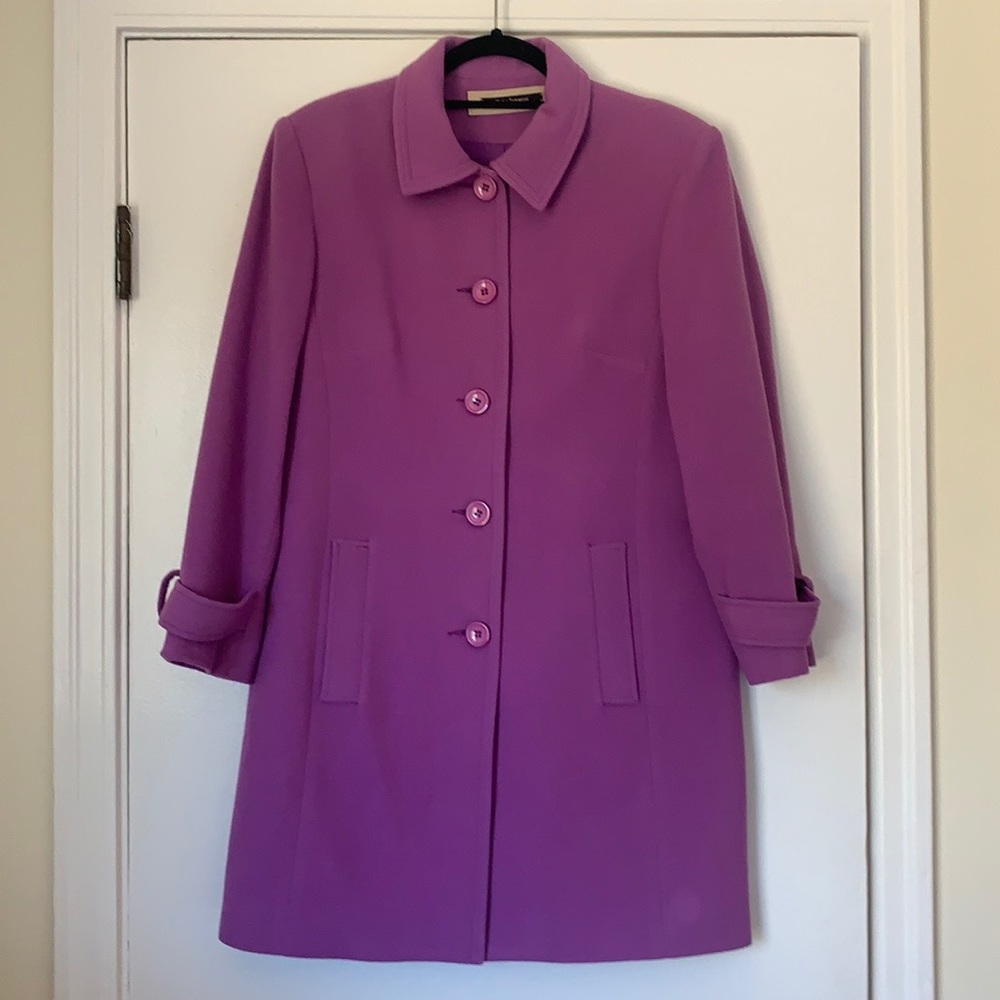 purple pea coat for those crisp autumn days